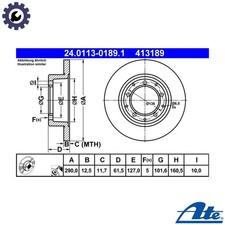 2x BRAKE DISC 24.0113-0189.1