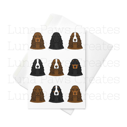 Field spaniel card - field,