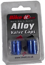 Bike It Large Piston Valve Caps - Blue minor marks.