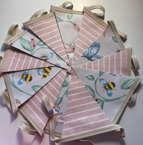 Handmade oilcloth bunting - handmade,