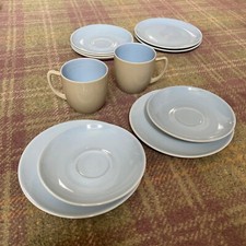 Vintage Branksome Two Tone Trios Bundle, China Cups Saucers Side Plates two-tone
