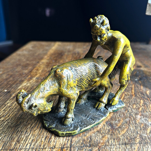 Bronze faun satyr figurine - faun/satyr,