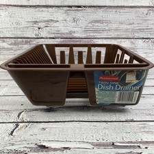 Rubbermaid Twin Sink Dish Drainer Vintage 80's Chocolate Color Brand New #6049