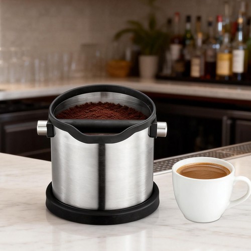 Round coffee tapping box - round,