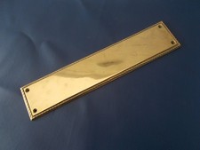 SOLID HEAVY DUTY GEORGIAN ROPE EDGE POLISHED CAST BRASS DOOR FINGER PLATE 12"