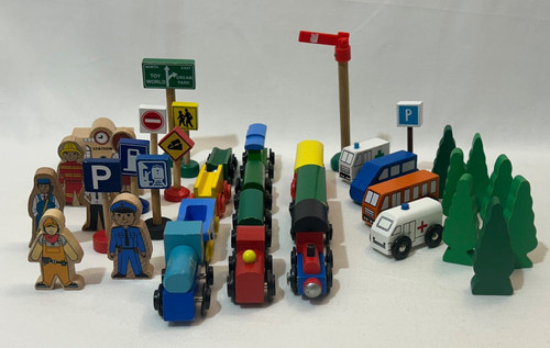 Trains trees trucks - trains,