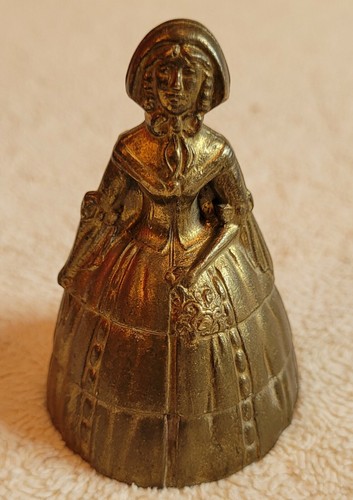 Vintage brass crinoline lady - brass,
