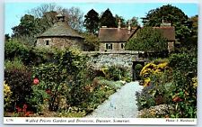 Postcard Dunster Somerset Walled Priory Garden Dovecote posted 1975