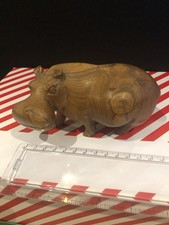 Hippo. Wooden Statue