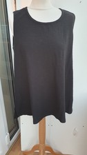 Nina Leonard comfort black sleeveless round neck top new size XL QVC j5