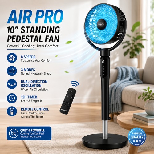 Standing fan for bedroom - standing,