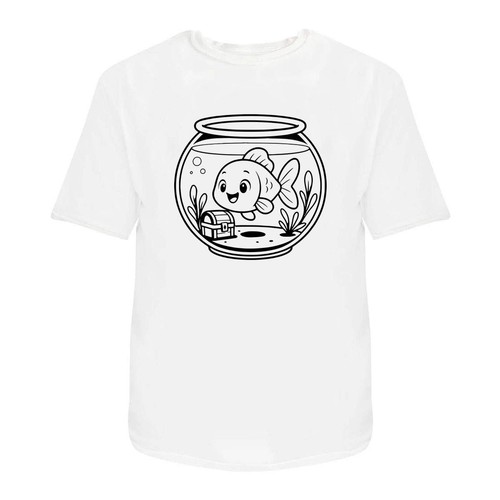 Goldfish bowl unisex cotton - 'goldfish, bowl'