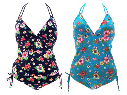 Womens floral print tankini - floral,