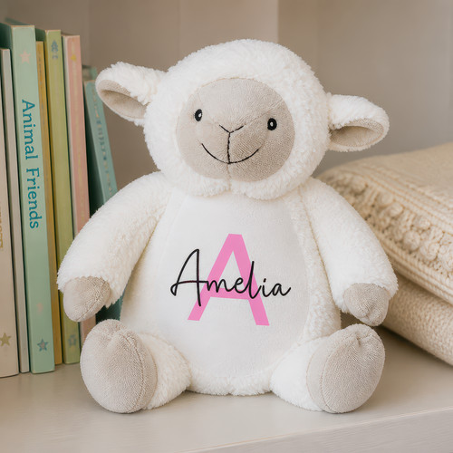 Personalised lamb soft toy - soft,