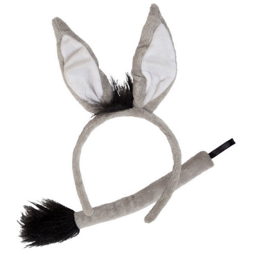 Adult child donkey ears on - donkey,