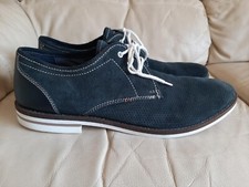 AM Shoe Company Men's Navy Suede Leather Smart Casual Shoes EU 46 - UK 11 / 11.5