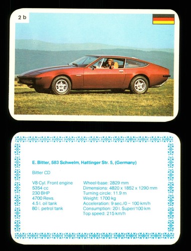 Info card bitter car - card,