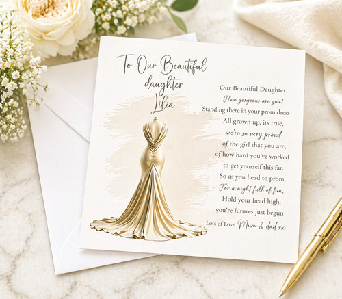Prom card personalised - prom,