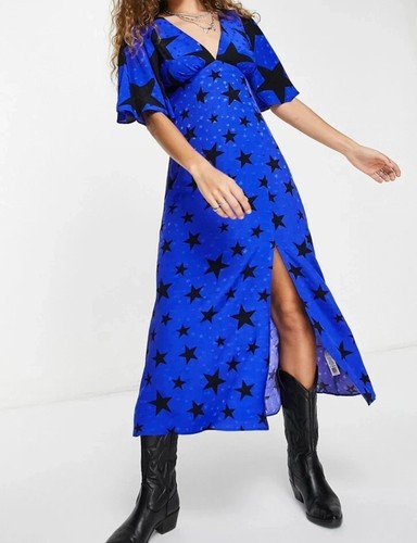 Topshop blue star print maxi - print,