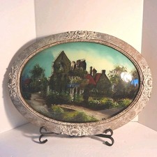 Vtg! Reverse Painting On Glass