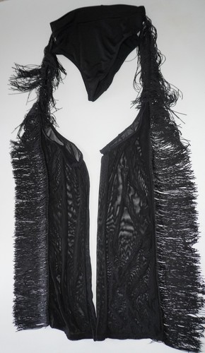Adult fringe pants with sheer - fringe,