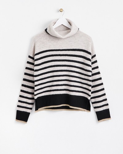 Oliver bonas brown gold stripe - oliver,