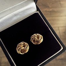 9ct Yellow Gold Knot Stud
