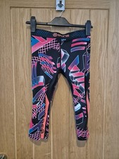 Skins Womens 3/4 Tights - Junkyard Geo black orange pink - small