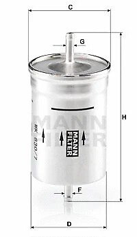 Fuel filter fits bmw - fuel, sedan