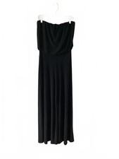 Blush Black Strapless Wide-Leg