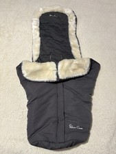 Silver Cross Luxury Footmuff Cosytoes Sleeping Bag Pewter with Cream Fur