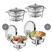 4pc 5L Stainless Steel Chafing