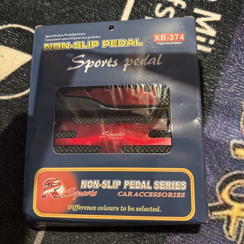 Sports car pedal covers red - car,