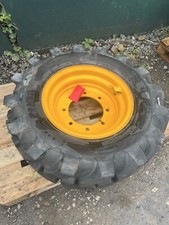 12.5 80 18 JCB Wheel Rim & Tyre £400+vat 3cx wheeled loader 8 Stud Camso Backhoe