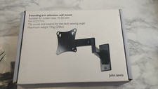 John Lewis Extending Arm Television Wall Mount 10-26" LCD TVs Tilt Swivel Extend
