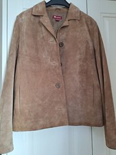 Monsoon Brown Leather / Suede jacket - Size 14