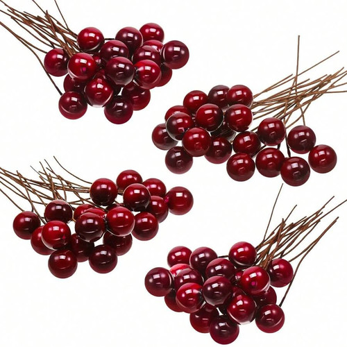 Artificial holly berries wired - artificial,