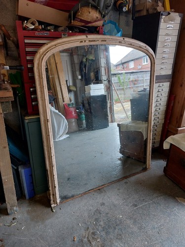 Antique over mantel - , mirror