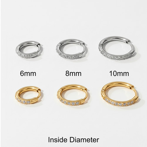 20g surgical steel gem - steel,