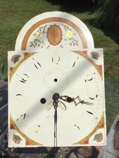 ANTIQUE LONGCASE GRANDFATHER CLOCK FACE & MOVEMENT, THOMAS BRADLEY