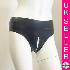 Womens Moulded Latex/Rubber Open Crotch Panty 100% Natural Glamour Goth Fetish