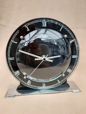 VINTAGE ART DECO TEMCO CHROME MANTEL CLOCK