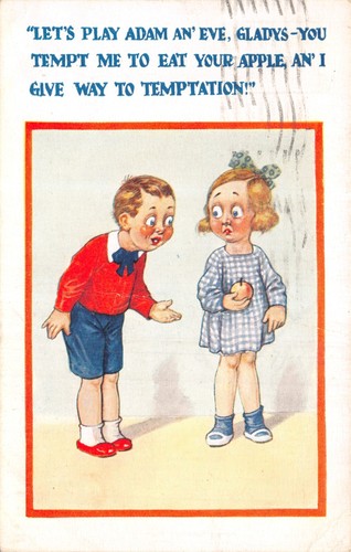 Old comic postcard - , children