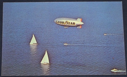 Goodyear blimp sailboats - blimp, w/sailboats