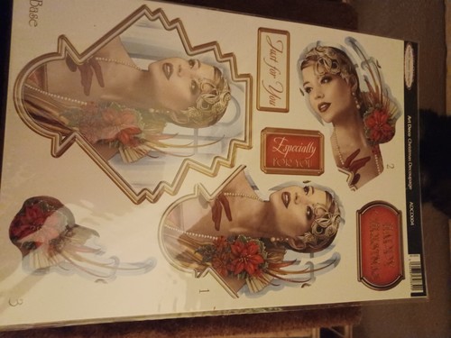 Art deco christmas decoupage - deco,