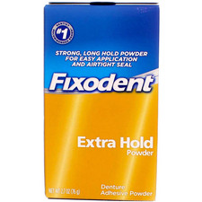 Fixodent Extra Hold, Denture Adhesive Powder--2.7 Oz (76 G) by Fixodent