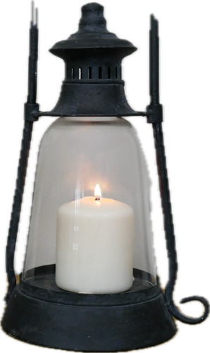 Rustic black metal - black, lantern