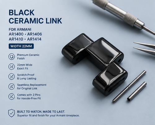 Black ceramic spare link - 1x,