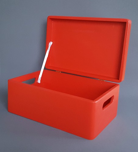 Plain wood red wooden - red, box