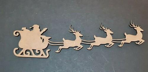 Santa sleigh with reindeer - santa,